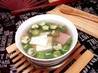 秋葵豆腐汤的做法步骤6