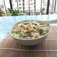 杂蔬肉丝炒饭