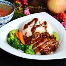 照烧鸭腿饭